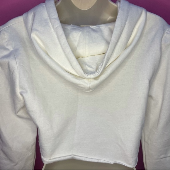 Barbie Cropped Hoodie - White - Size Small - Picture 9 of 13
